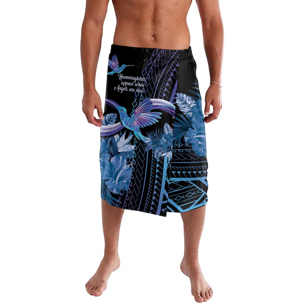 Polynesian Memorial Lavalava Hummingbirds Appear When Angels Are Near LT14 Black - Polynesian Pride