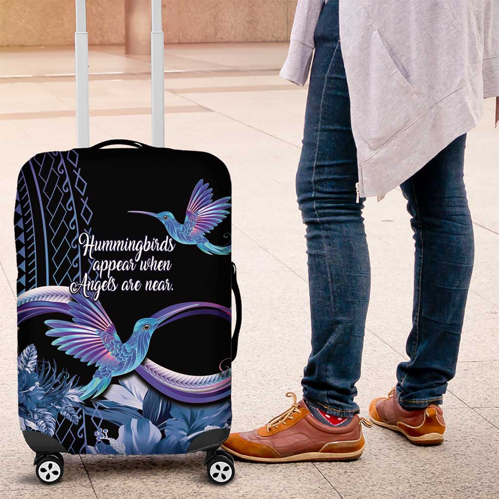 Polynesian Memorial Luggage Cover Hummingbirds Appear When Angels Are Near LT14