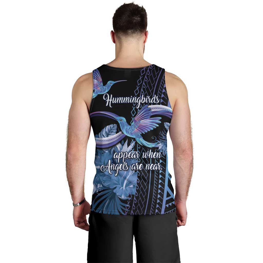 Polynesian Memorial Men Tank Top Hummingbirds Appear When Angels Are Near LT14 - Polynesian Pride