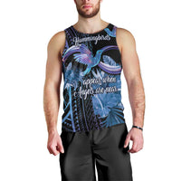 Polynesian Memorial Men Tank Top Hummingbirds Appear When Angels Are Near LT14 - Polynesian Pride