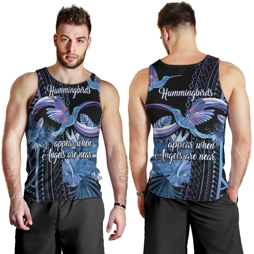 Polynesian Memorial Men Tank Top Hummingbirds Appear When Angels Are Near LT14 - Polynesian Pride