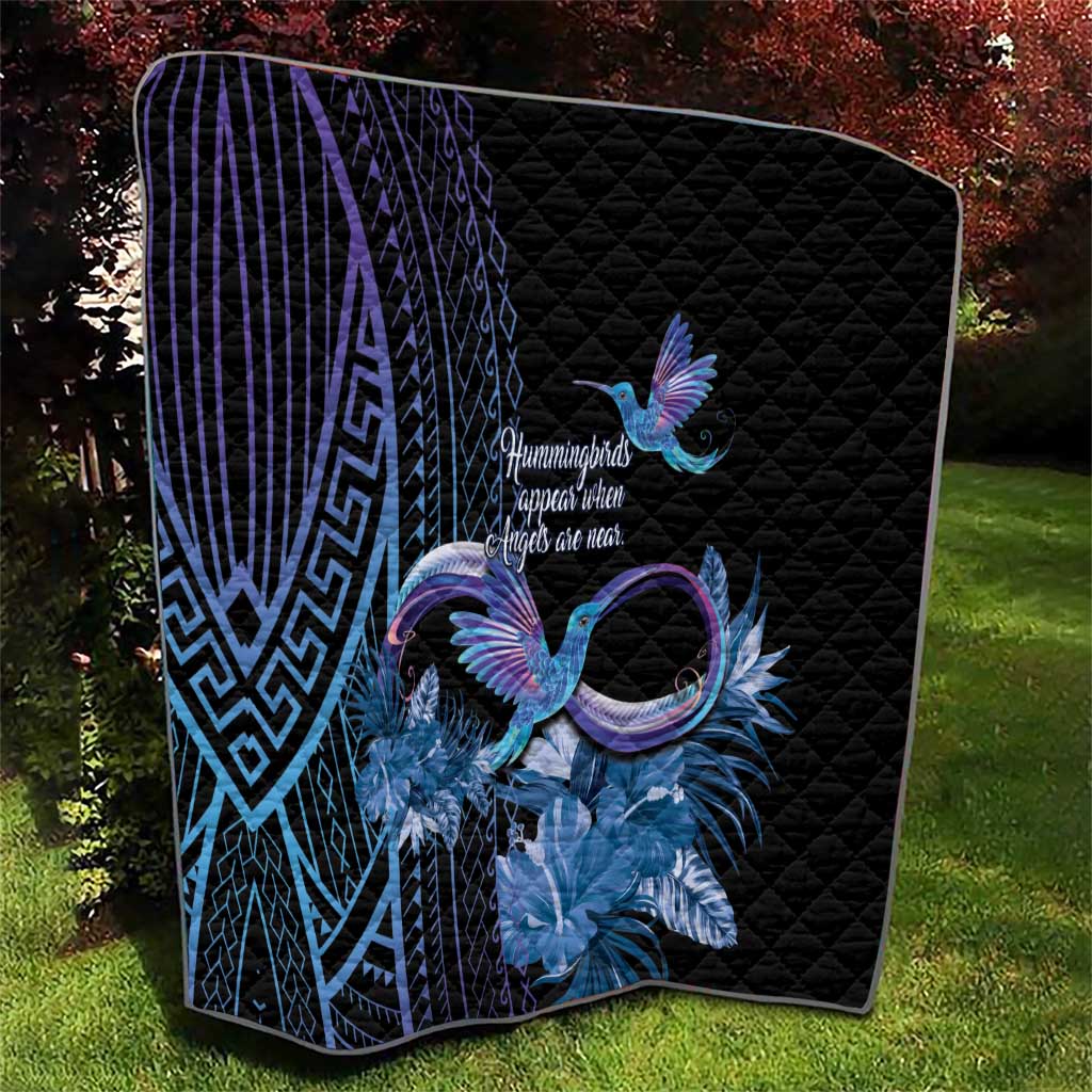 Polynesian Memorial Quilt Hummingbirds Appear When Angels Are Near LT14