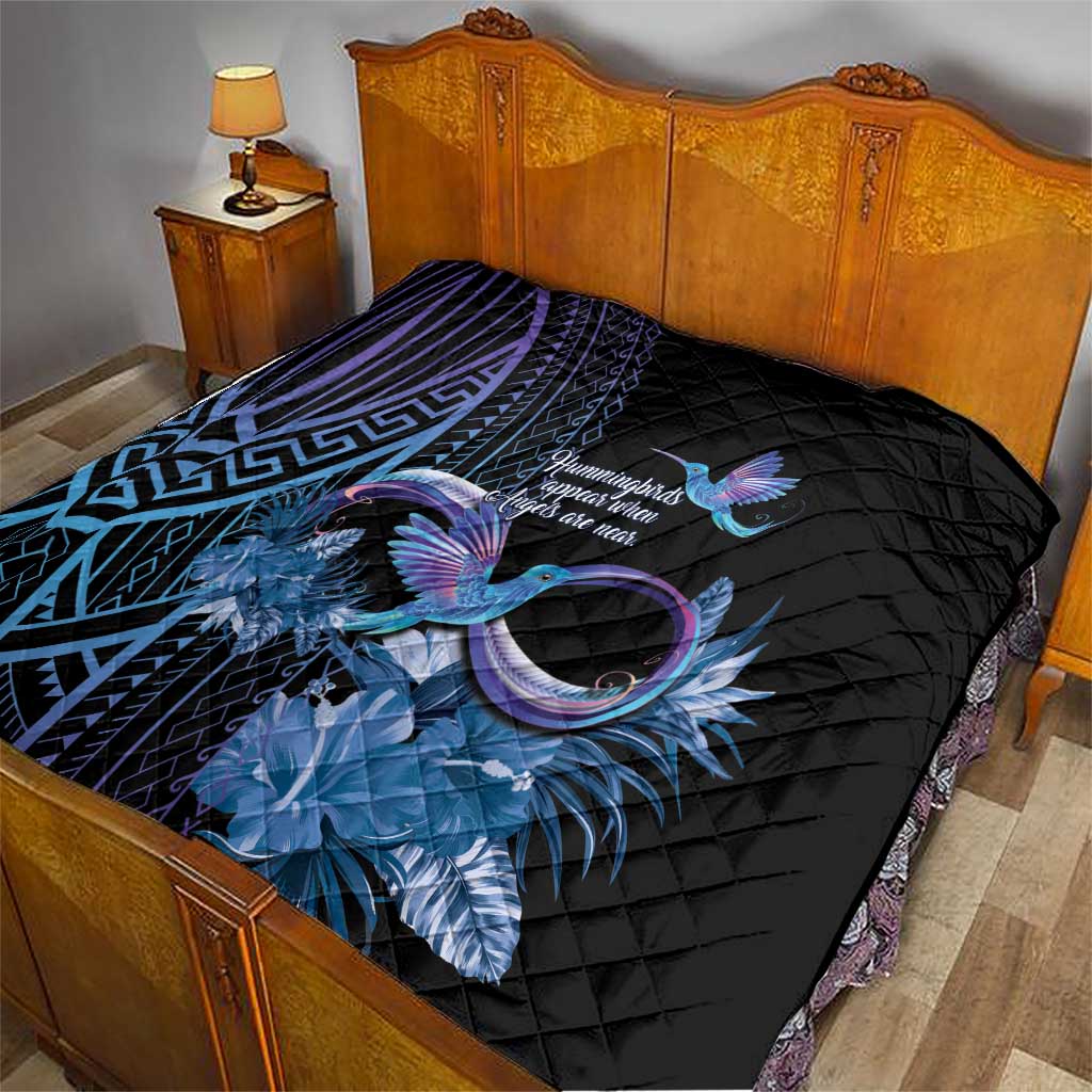 Polynesian Memorial Quilt Hummingbirds Appear When Angels Are Near LT14