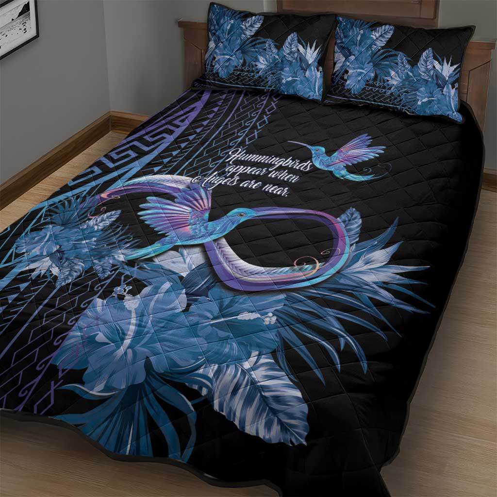 Polynesian Memorial Quilt Bed Set Hummingbirds Appear When Angels Are Near LT14 - Polynesian Pride