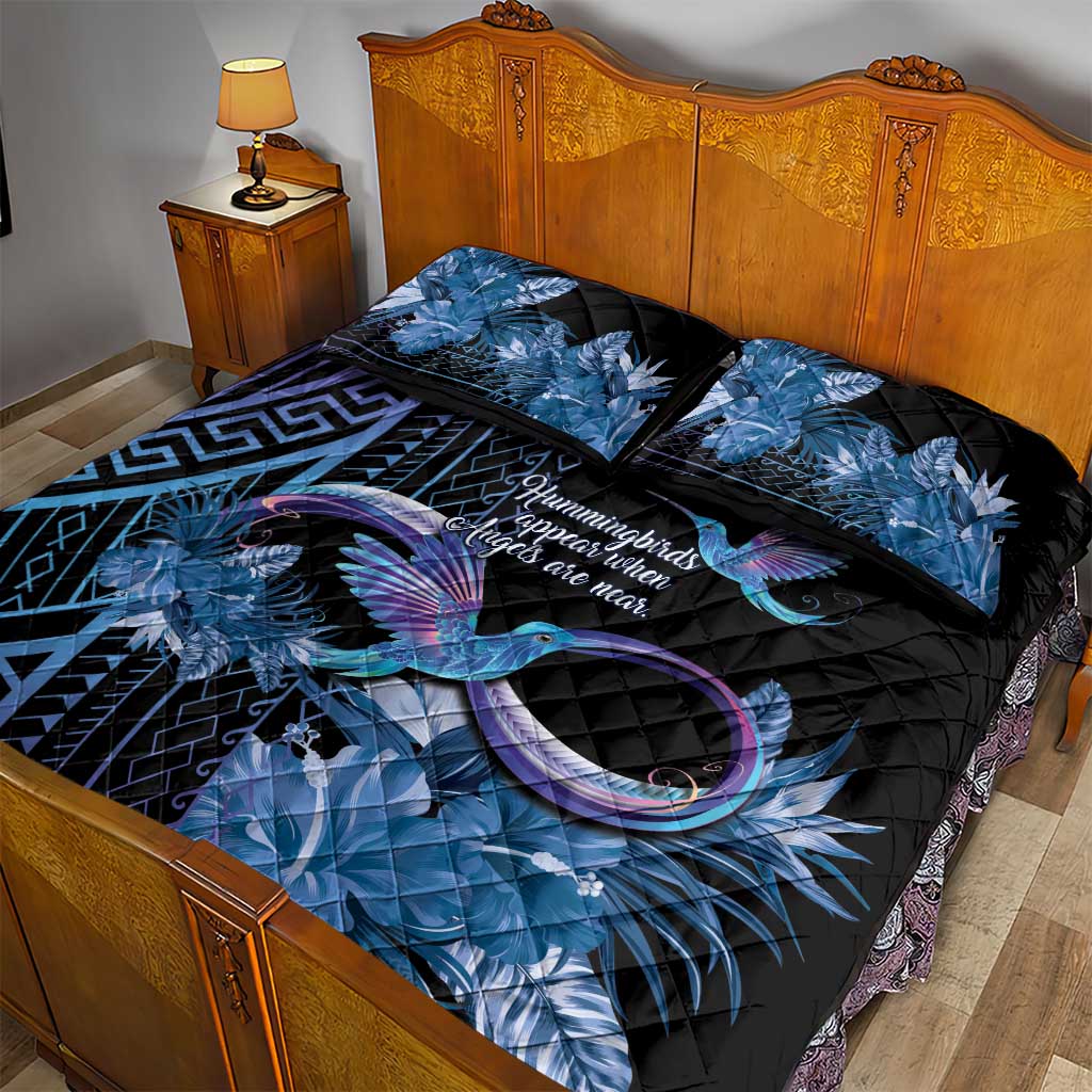 Polynesian Memorial Quilt Bed Set Hummingbirds Appear When Angels Are Near LT14 - Polynesian Pride