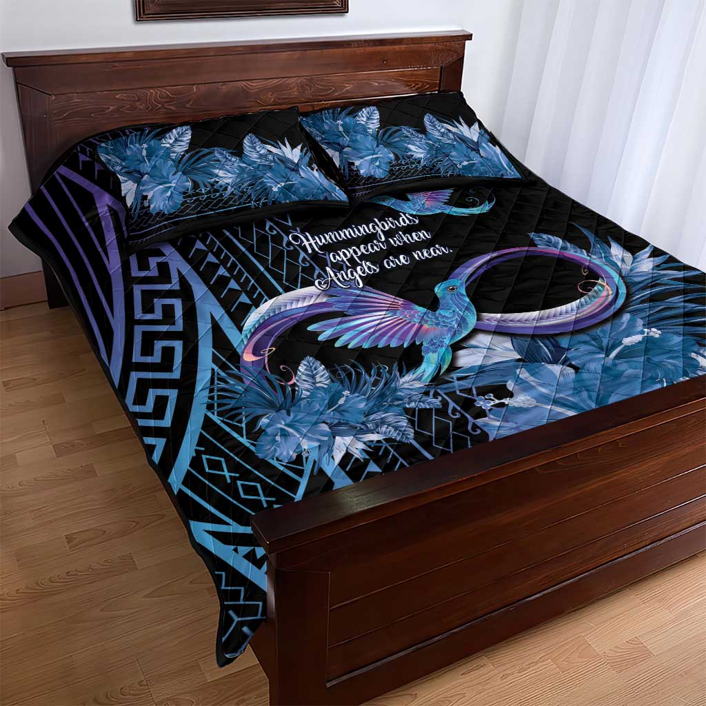 Polynesian Memorial Quilt Bed Set Hummingbirds Appear When Angels Are Near LT14 - Polynesian Pride