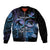 Polynesian Memorial Sleeve Zip Bomber Jacket Hummingbirds Appear When Angels Are Near LT14