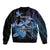 Polynesian Memorial Sleeve Zip Bomber Jacket Hummingbirds Appear When Angels Are Near LT14