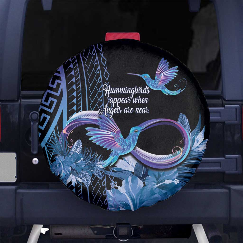 Polynesian Memorial Spare Tire Cover Hummingbirds Appear When Angels Are Near LT14 - Polynesian Pride