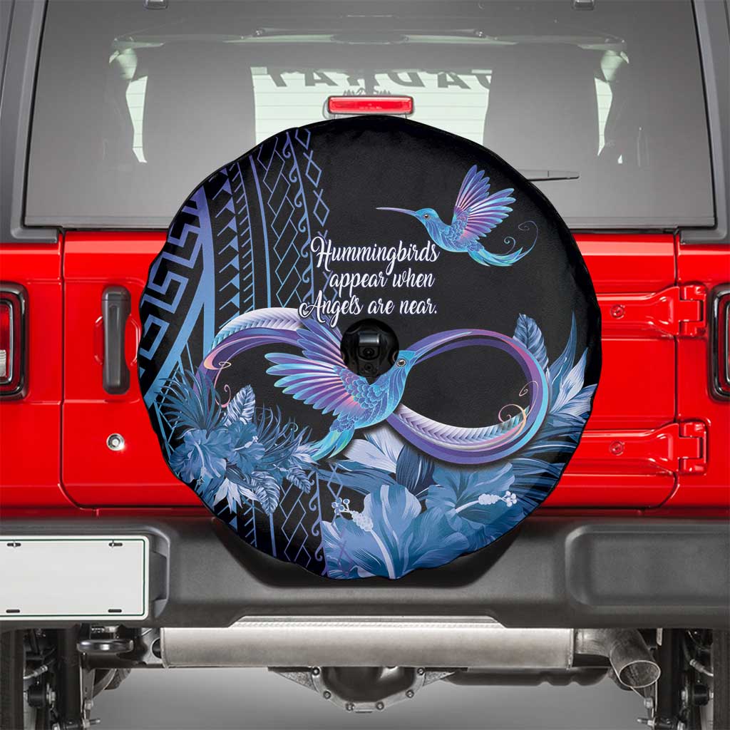 Polynesian Memorial Spare Tire Cover Hummingbirds Appear When Angels Are Near LT14 - Polynesian Pride