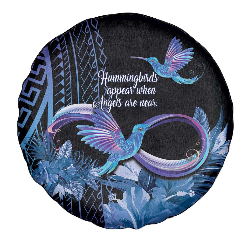 Polynesian Memorial Spare Tire Cover Hummingbirds Appear When Angels Are Near LT14 - Polynesian Pride