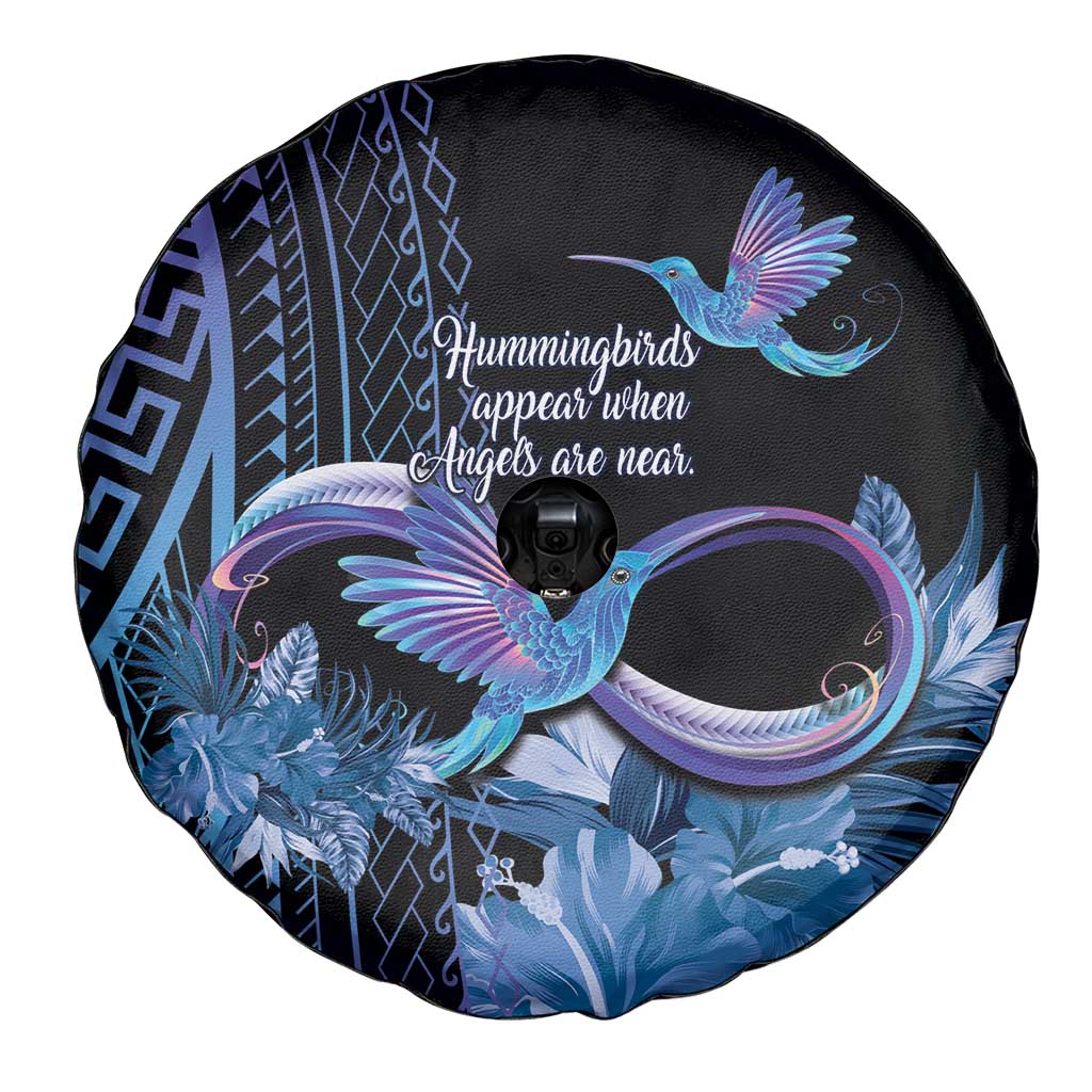Polynesian Memorial Spare Tire Cover Hummingbirds Appear When Angels Are Near LT14 - Polynesian Pride
