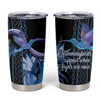 Polynesian Memorial Tumbler Cup Hummingbirds Appear When Angels Are Near LT14 Black - Polynesian Pride