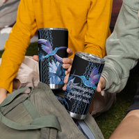 Polynesian Memorial Tumbler Cup Hummingbirds Appear When Angels Are Near LT14 - Polynesian Pride