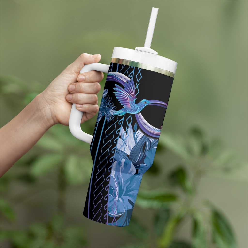 Polynesian Memorial Tumbler With Handle Hummingbirds Appear When Angels Are Near LT14 - Polynesian Pride