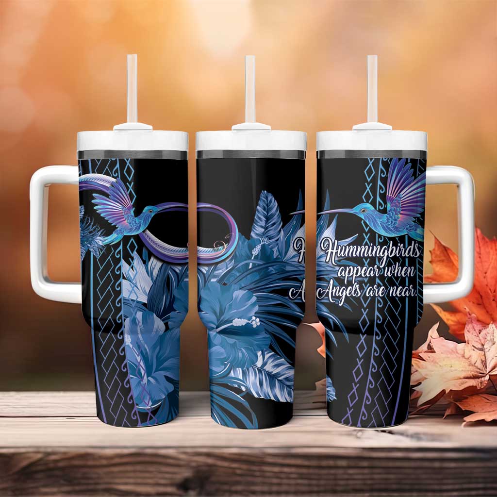 Polynesian Memorial Tumbler With Handle Hummingbirds Appear When Angels Are Near LT14 - Polynesian Pride