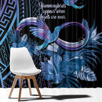 Polynesian Memorial Window Curtain Hummingbirds Appear When Angels Are Near LT14 - Polynesian Pride