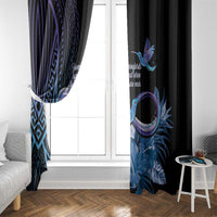 Polynesian Memorial Window Curtain Hummingbirds Appear When Angels Are Near LT14 - Polynesian Pride