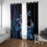 Polynesian Memorial Window Curtain Hummingbirds Appear When Angels Are Near LT14 With Grommets Black - Polynesian Pride
