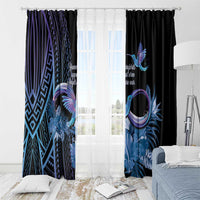 Polynesian Memorial Window Curtain Hummingbirds Appear When Angels Are Near LT14 - Polynesian Pride