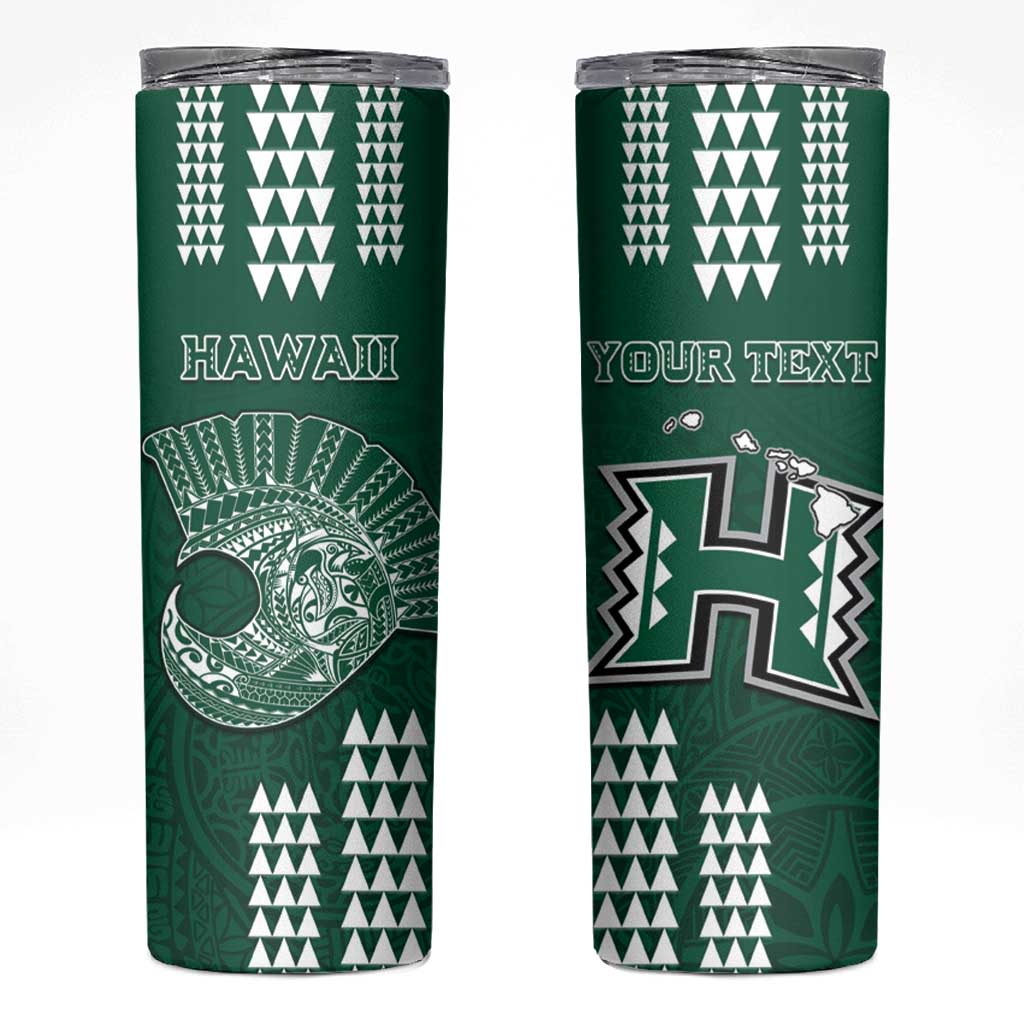 Hawaii Football Skinny Tumbler Kakau Rainbow Warriors Helmet