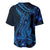 Blue Polynesia Shark Tattoo Baseball Jersey With Polynesian Plumeria LT14 - Polynesian Pride