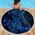 Blue Polynesia Shark Tattoo Beach Blanket With Polynesian Plumeria LT14 - Polynesian Pride