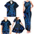 Blue Polynesia Shark Tattoo Family Matching Tank Maxi Dress and Hawaiian Shirt With Polynesian Plumeria LT14 - Polynesian Pride