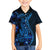 Blue Polynesia Shark Tattoo Kid Hawaiian Shirt With Polynesian Plumeria LT14 Kid Blue - Polynesian Pride