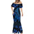 Blue Polynesia Shark Tattoo Mermaid Dress With Polynesian Plumeria LT14 - Polynesian Pride