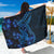 Blue Polynesia Shark Tattoo Sarong With Polynesian Plumeria LT14 One Size 44 x 66 inches Blue - Polynesian Pride