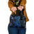 Blue Polynesia Shark Tattoo Shoulder Handbag With Polynesian Plumeria LT14 One Size Blue - Polynesian Pride