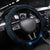 Blue Polynesia Shark Tattoo Steering Wheel Cover With Polynesian Plumeria