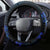 Blue Polynesia Shark Tattoo Steering Wheel Cover With Polynesian Plumeria