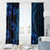 Blue Polynesia Shark Tattoo Window Curtain With Polynesian Plumeria LT14 - Polynesian Pride