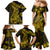 Gold Polynesia Shark Tattoo Family Matching Mermaid Dress and Hawaiian Shirt With Polynesian Plumeria LT14 - Polynesian Pride