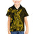 Gold Polynesia Shark Tattoo Family Matching Mermaid Dress and Hawaiian Shirt With Polynesian Plumeria LT14 Son's Shirt Gold - Polynesian Pride