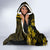 Gold Polynesia Shark Tattoo Hooded Blanket With Polynesian Plumeria LT14 - Polynesian Pride