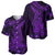 Purple Polynesia Shark Tattoo Baseball Jersey With Polynesian Plumeria LT14 - Polynesian Pride