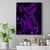 Purple Polynesia Shark Tattoo Canvas Wall Art With Polynesian Plumeria LT14 Purple - Polynesian Pride