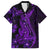 Purple Polynesia Shark Tattoo Family Matching Long Sleeve Bodycon Dress and Hawaiian Shirt With Polynesian Plumeria LT14 Dad's Shirt - Short Sleeve Purple - Polynesian Pride