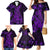 Purple Polynesia Shark Tattoo Family Matching Mermaid Dress and Hawaiian Shirt With Polynesian Plumeria LT14 - Polynesian Pride