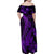 Purple Polynesia Shark Tattoo Family Matching Off Shoulder Maxi Dress and Hawaiian Shirt With Polynesian Plumeria LT14 - Polynesian Pride