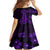 Purple Polynesia Shark Tattoo Family Matching Short Sleeve Bodycon Dress and Hawaiian Shirt With Polynesian Plumeria LT14 - Polynesian Pride