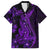 Purple Polynesia Shark Tattoo Family Matching Short Sleeve Bodycon Dress and Hawaiian Shirt With Polynesian Plumeria LT14 Dad's Shirt - Short Sleeve Purple - Polynesian Pride