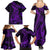 Purple Polynesia Shark Tattoo Family Matching Summer Maxi Dress and Hawaiian Shirt With Polynesian Plumeria LT14 - Polynesian Pride