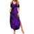 Purple Polynesia Shark Tattoo Family Matching Summer Maxi Dress and Hawaiian Shirt With Polynesian Plumeria LT14 Mom's Dress Purple - Polynesian Pride