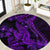 Purple Polynesia Shark Tattoo Round Carpet With Polynesian Plumeria LT14 Purple - Polynesian Pride