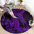 Purple Polynesia Shark Tattoo Round Carpet With Polynesian Plumeria LT14 - Polynesian Pride