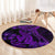 Purple Polynesia Shark Tattoo Round Carpet With Polynesian Plumeria LT14 - Polynesian Pride